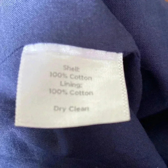 Talbots navy blue cotton lined lace skirt size 4 - Picture 5 of 14